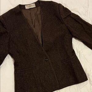 Vintage Evan Picone Elegant Brown Jacket